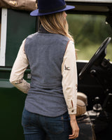 Ladies Tweed Gilet - Slate Grey