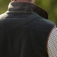 Mens Tweed Gilet - Forest Green
