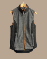 Ladies Tweed Gilet - Slate Grey