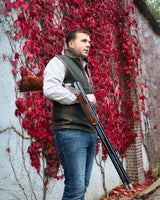 Mens Tweed Gilet - Forest Green