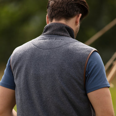 Mens Tweed Gilet - Slate Grey