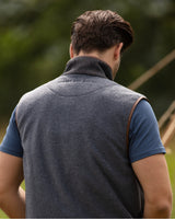 Mens Tweed Gilet - Slate Grey
