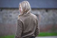 Unisex Quarter Zip - Khaki Green Tweed