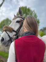 Ladies Tweed Gilet - Cranberry