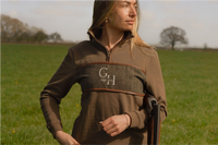 Unisex Quarter Zip - Khaki Green Tweed