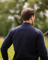 Unisex Quarter Zip - Classic Navy Tweed