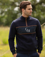 Unisex Quarter Zip - Classic Navy Tweed