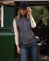 Ladies Tweed Gilet - Slate Grey