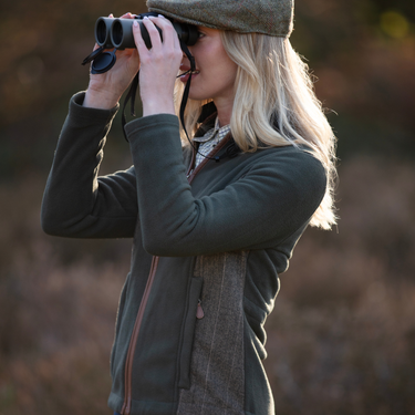 LADIES TWEED FLEECE - FOREST GREEN