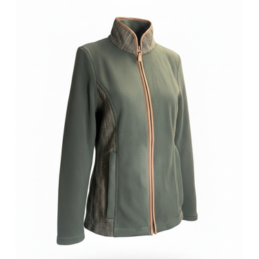 LADIES TWEED FLEECE - FOREST GREEN