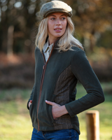 LADIES TWEED FLEECE - FOREST GREEN