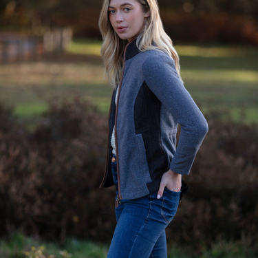 LADIES TWEED FLEECE - SLATE GREY