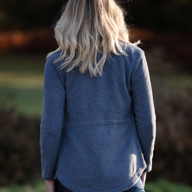 LADIES TWEED FLEECE - SLATE GREY