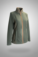 LADIES TWEED FLEECE - FOREST GREEN