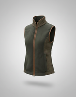 Ladies Tweed Gilet - Forest Green