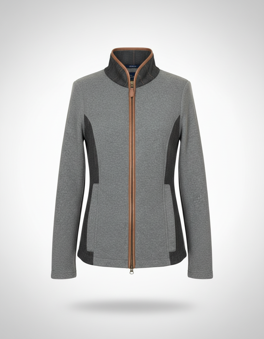 LADIES TWEED FLEECE - SLATE GREY