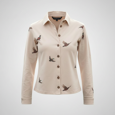 Ladies Wildfowl Country Shirt - Duck & Pheasant Print