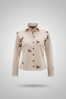 Ladies Wildfowl Country Shirt - Duck & Pheasant Print