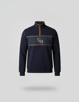 Unisex Quarter Zip - Classic Navy Tweed
