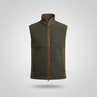 Mens Tweed Gilet - Forest Green