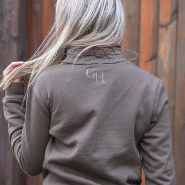 Khaki Green Tweed Country 1/4 Zip - Unisex