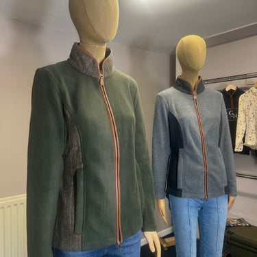LADIES TWEED FLEECE - FOREST GREEN