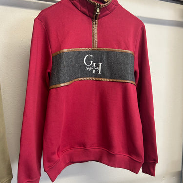 Cranberry Tweed Unisex Country 1/4 Zip